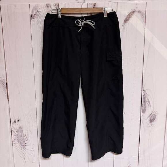 The North Face Women’s Wide Leg Capri Pants Size 10 Black EUC - Picture 1 of 10